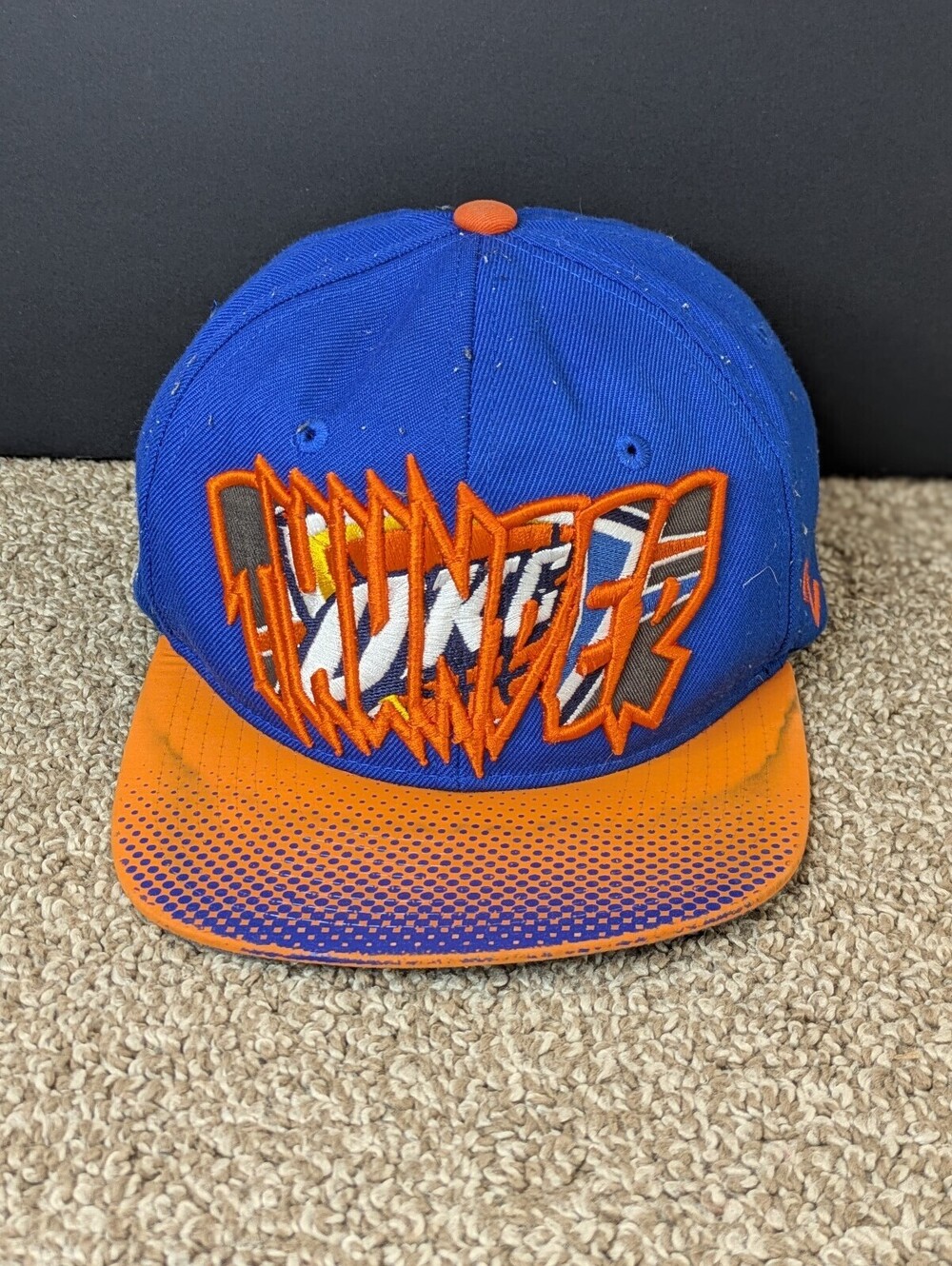 Zephyr Snapback Hat Oklahoma City Thunder OSFM Blue Orange Polyester Cap